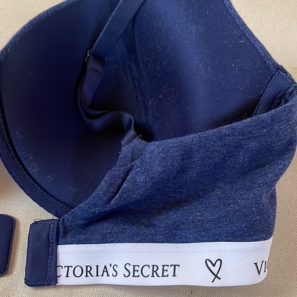Victoria’s Secret THE T-SHIRT Denim Blue Lightly-lined Demi Bra 34dd - Picture 7 of 9